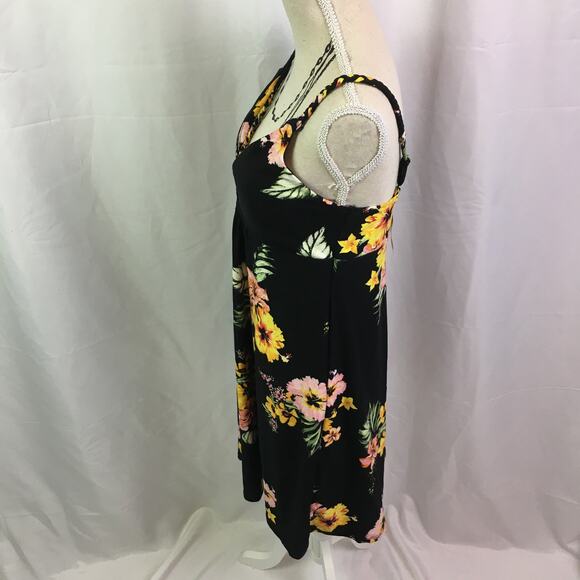 Derek Heart Floral Dress Black Yellow S Juniors - Picture 9 of 14